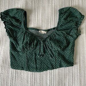 L.A. Hearts cropped floral tank tee shirt small